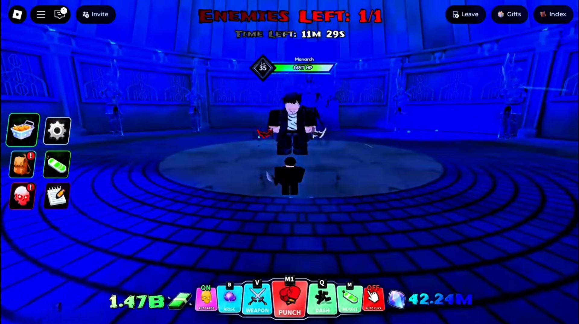 Boss Fight in Double Dungeon - Arise Crossover (Image via Roblox corporation)