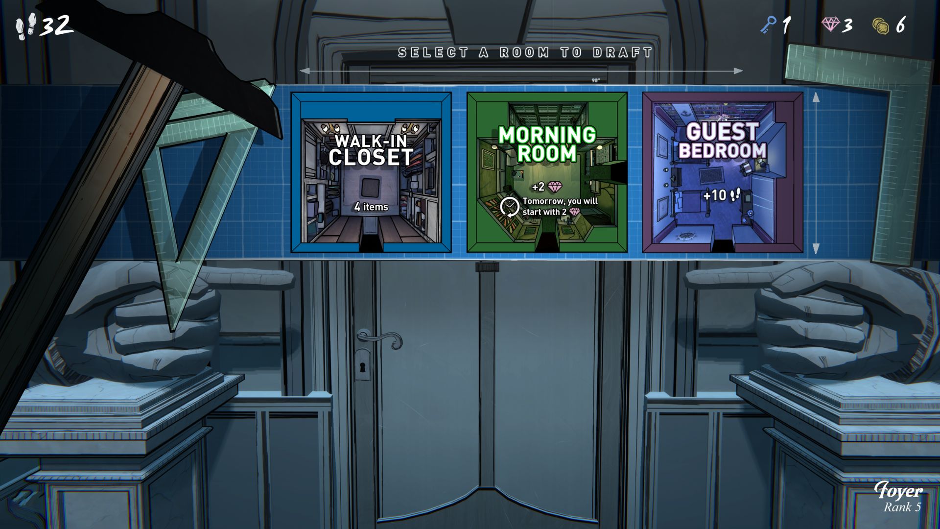 Rooms can have items and fruits scattered every day. (Source: Raw Fury)