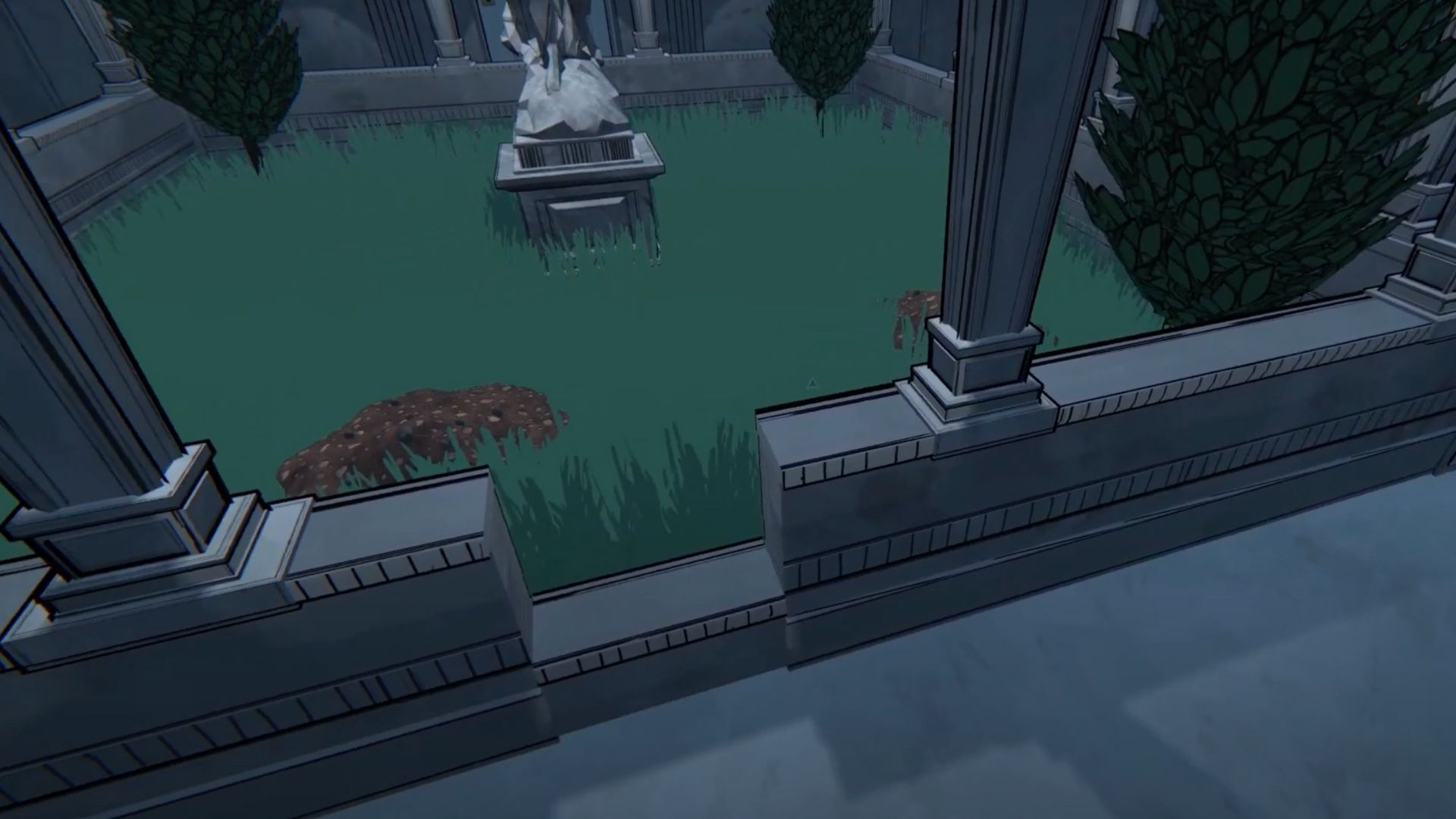 Find out the hidden mechanism to create a path to reach the statue in Blue Prince.