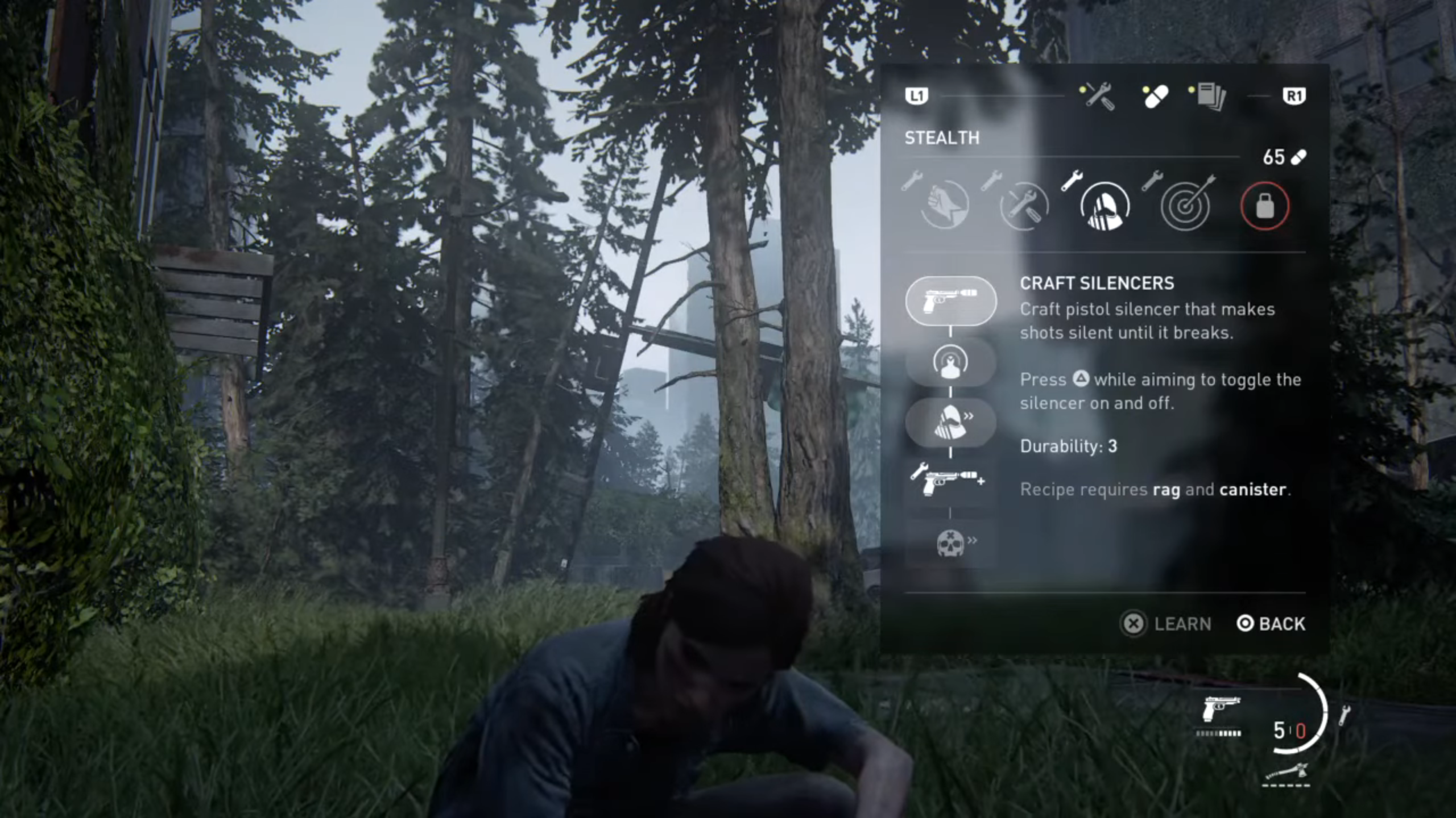 Craft Silencers (Stealth Skill Tree)