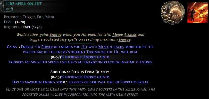 fire spell on hit poe 2