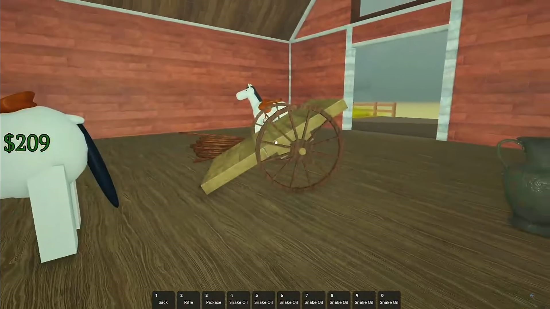 horse cart - Dead rails (Image via Roblox)