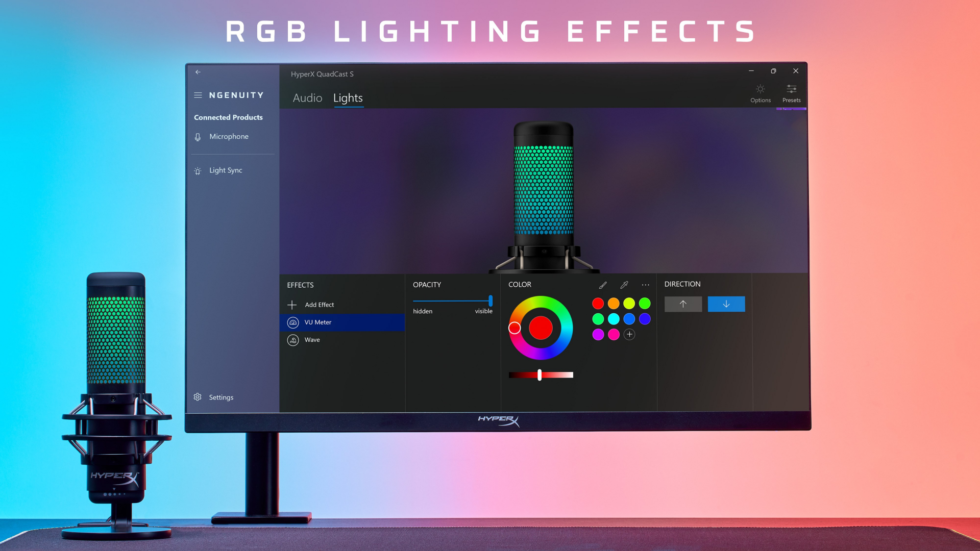 RGB settings (Image via: HyperX, Microsoft Store)