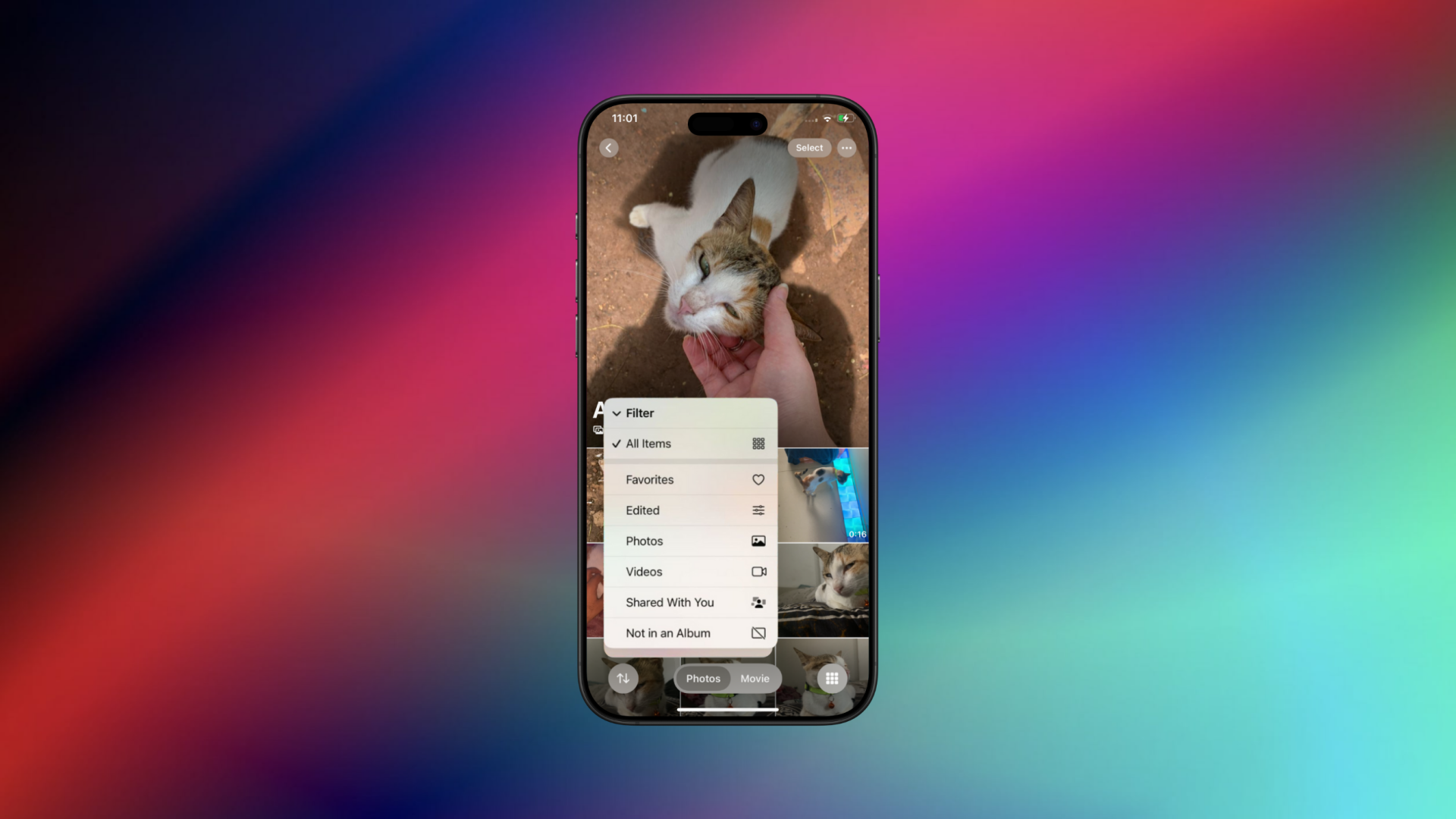 Not in an album feature to be added to Photos app (Image via: Deltia's Gaming, Apple)