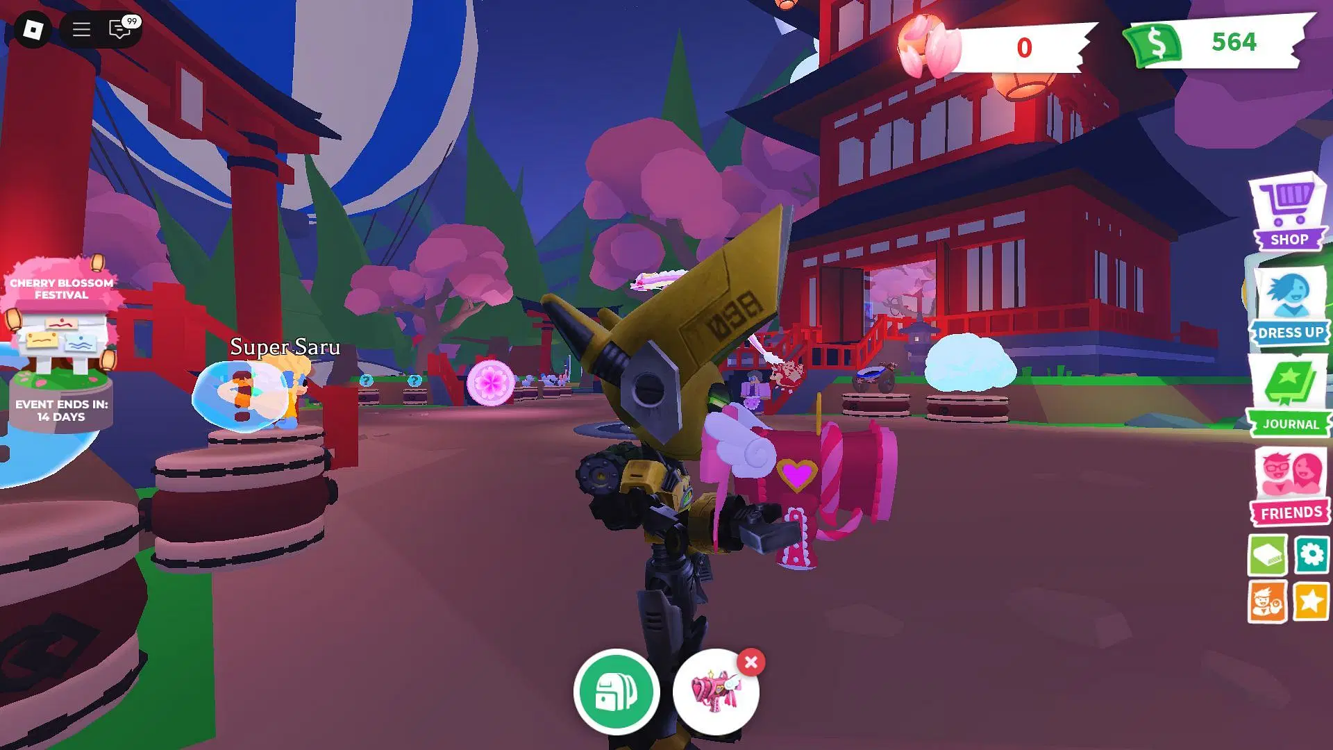 Magic Girl Grappling Hook (Source: Roblox)