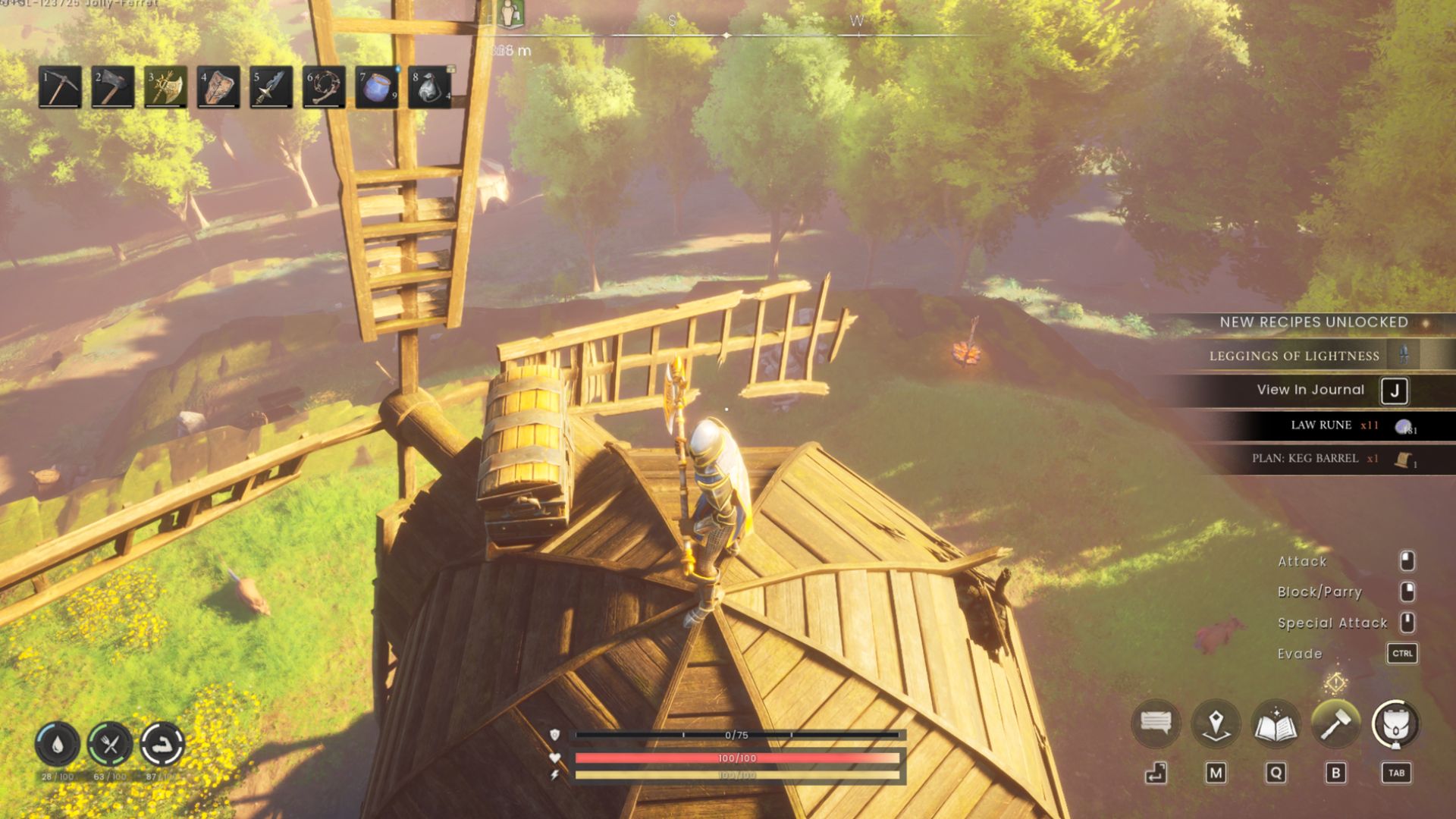Loot the chest atop the Windmill (Source: Jagex)