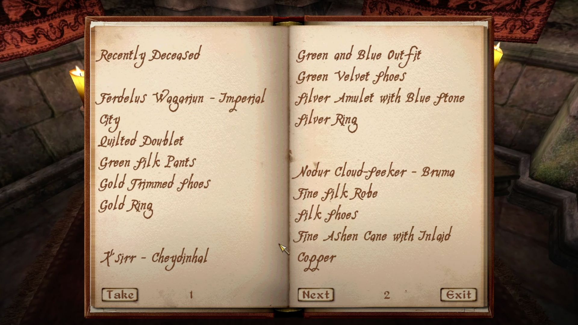 Macabre Manifest is the main evidence in your quest log. (Image via Bethesda Softworks, @A Bard's Ballad/YouTube)