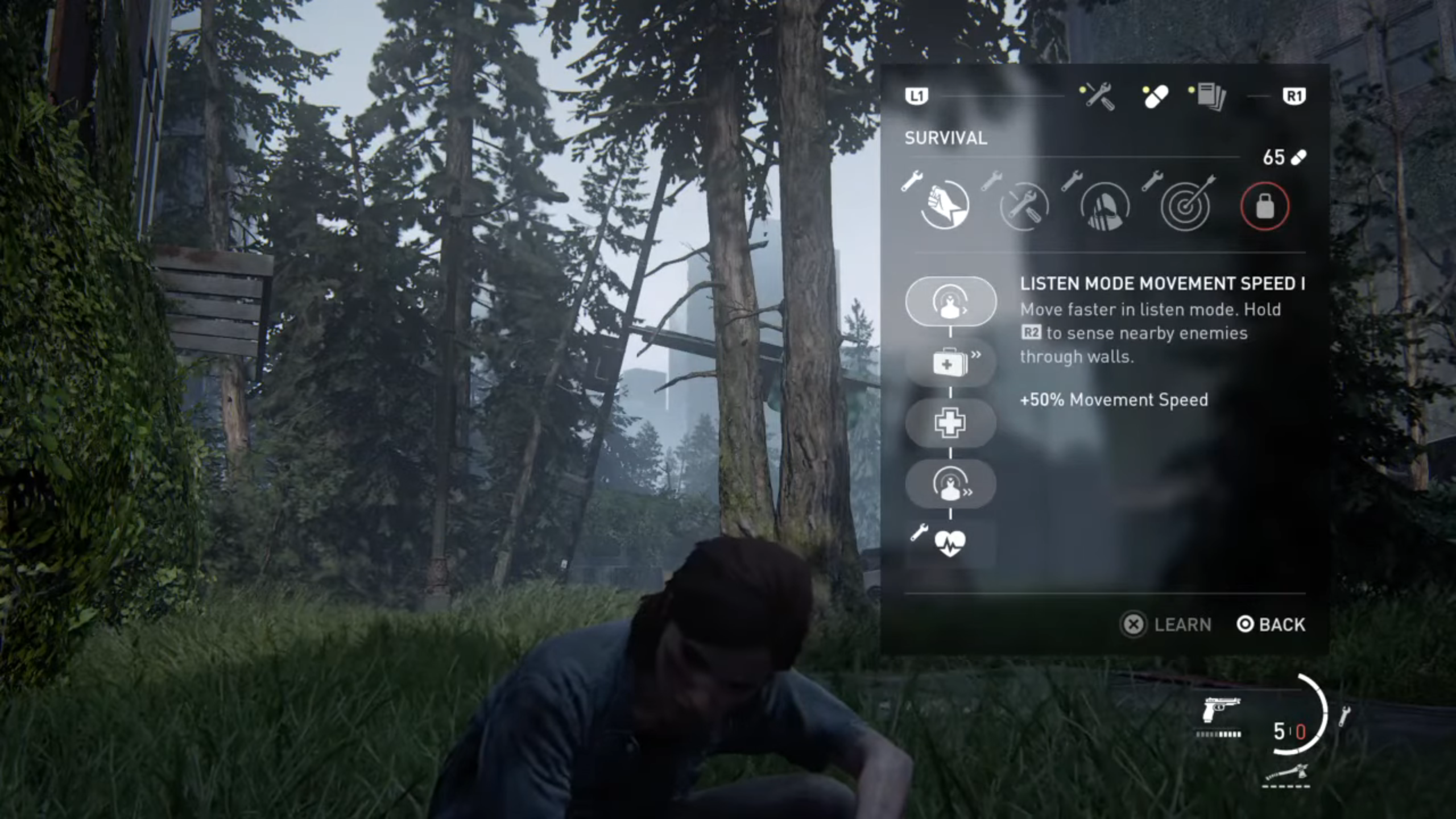 Listen Mode Movement speed (Survival Skill Tree)