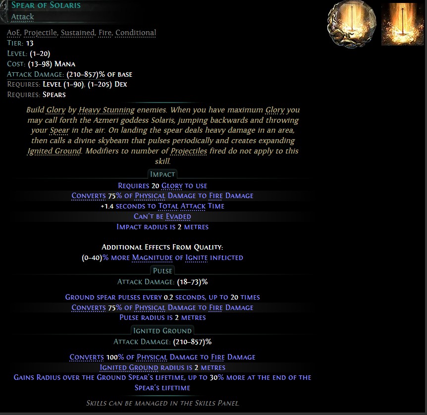 spear of solaris poe 2
