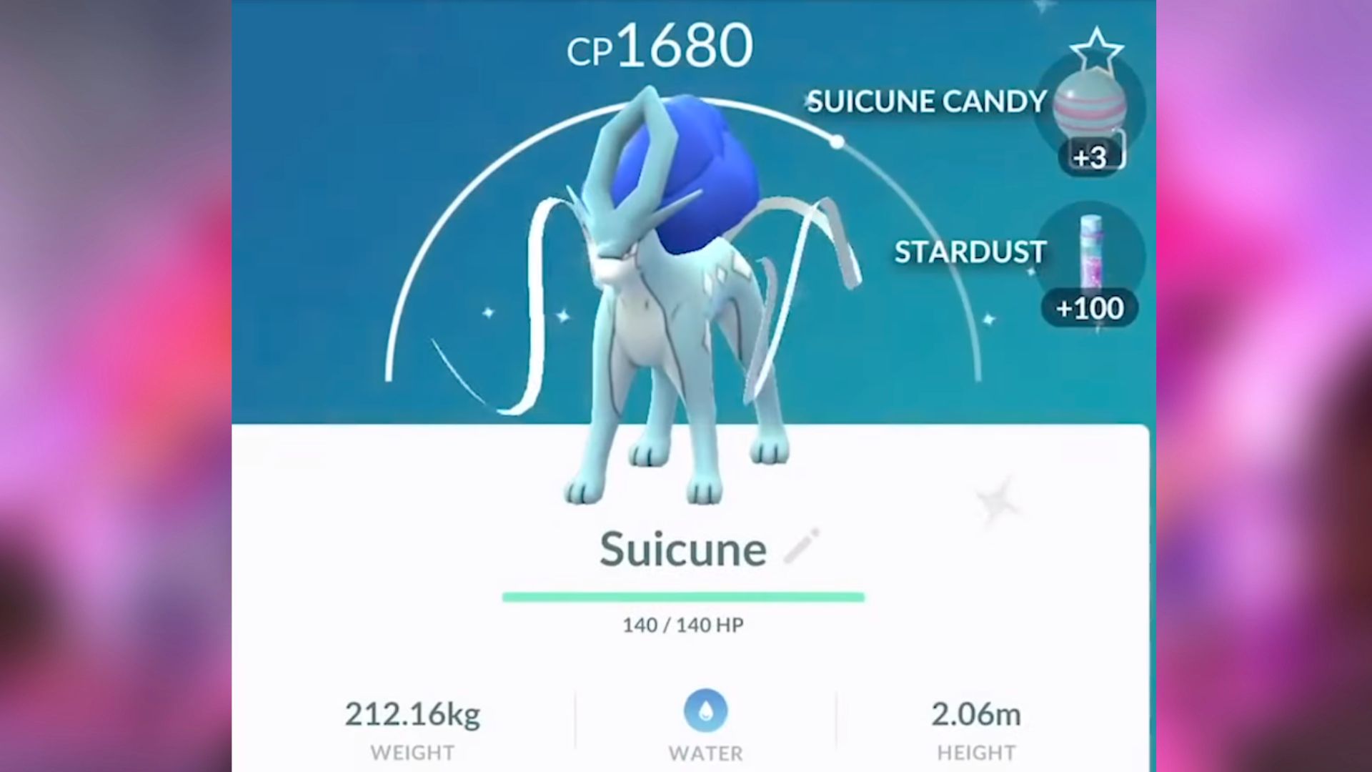 Dynamax Suicune can be Shiny in Pokemon GO. (Image via TPC, @BrandonTan91/YouTube)