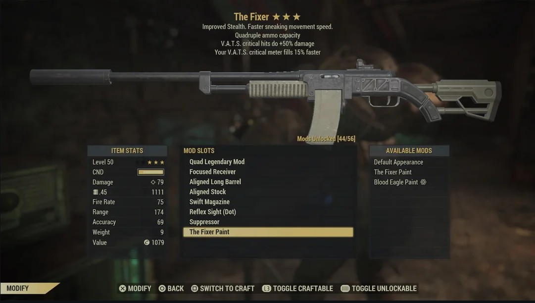 the fixer weapon fallout 76