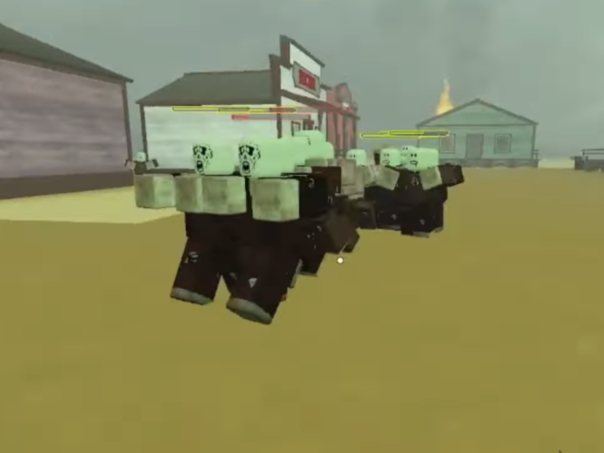 You have to dodge and damage the hoard of zombies (Image via Roblox | YouTube/@Airlock)