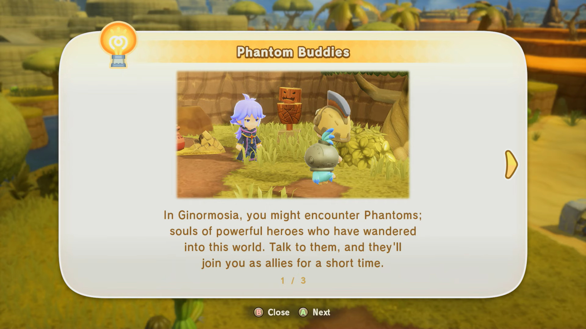 Phantom Buddies make combat easier and help you level up faster (Image via Level-5) Fantasy Life i The Girl Who Steals Time Find Soothing Water