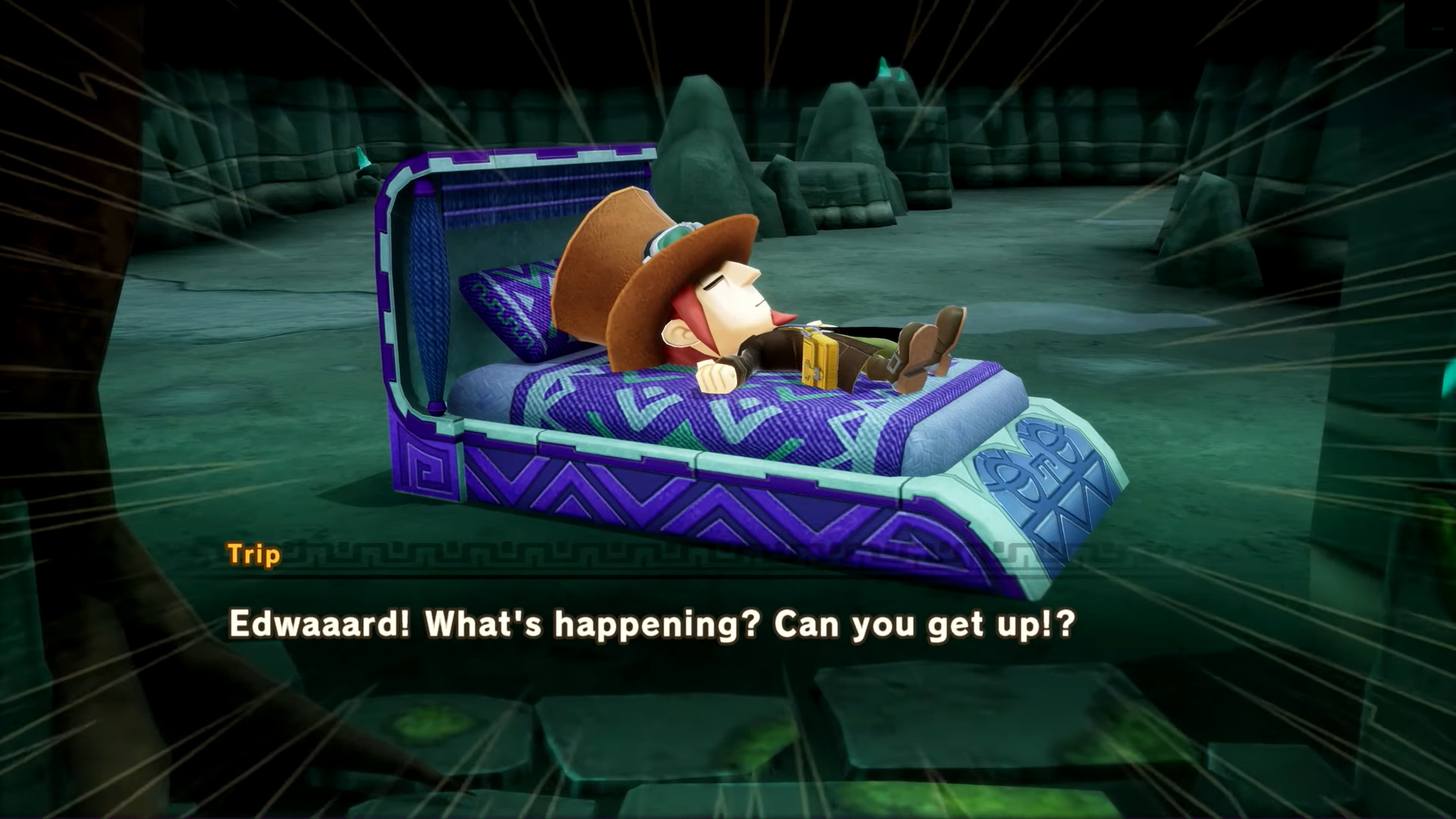 Meet Edward after you restore Clefton in Fantasy Life i (Image via Level-5 and @HeroVoltsy/YouTube)