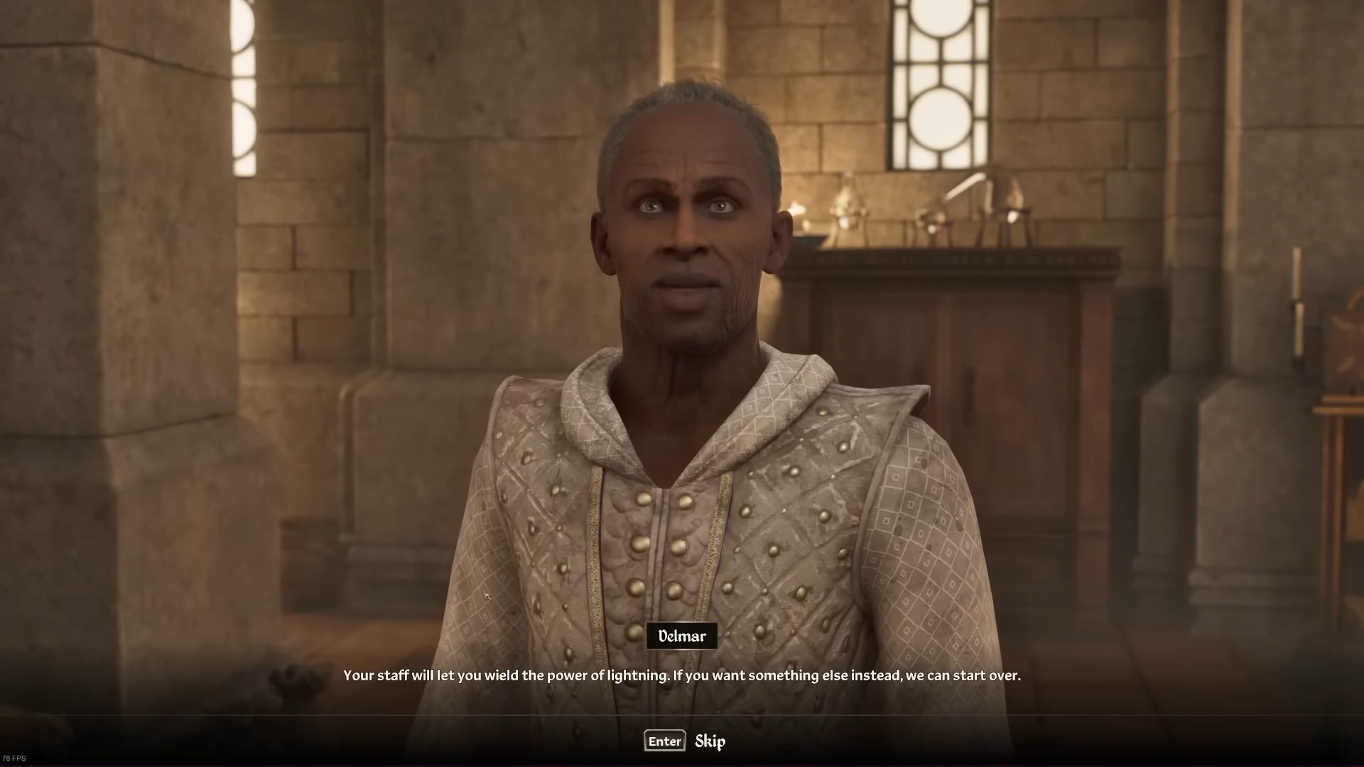 You can use a mage's staff early on (Image via Bethesda Softworks and @NeonSlice/YouTube)