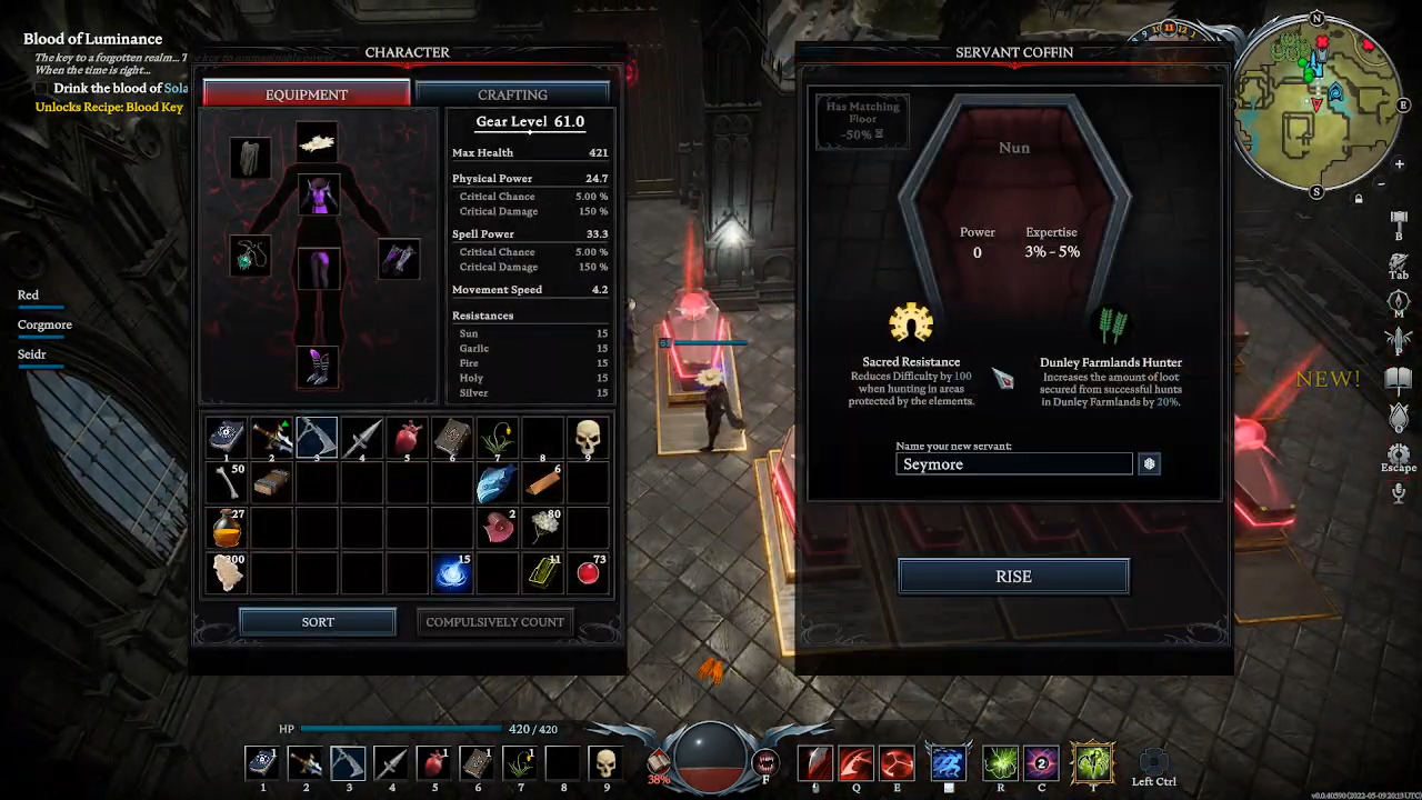 Nuns can support other servants quite well (Image via Stunlock Studios and @SoBadStrange/YouTube)