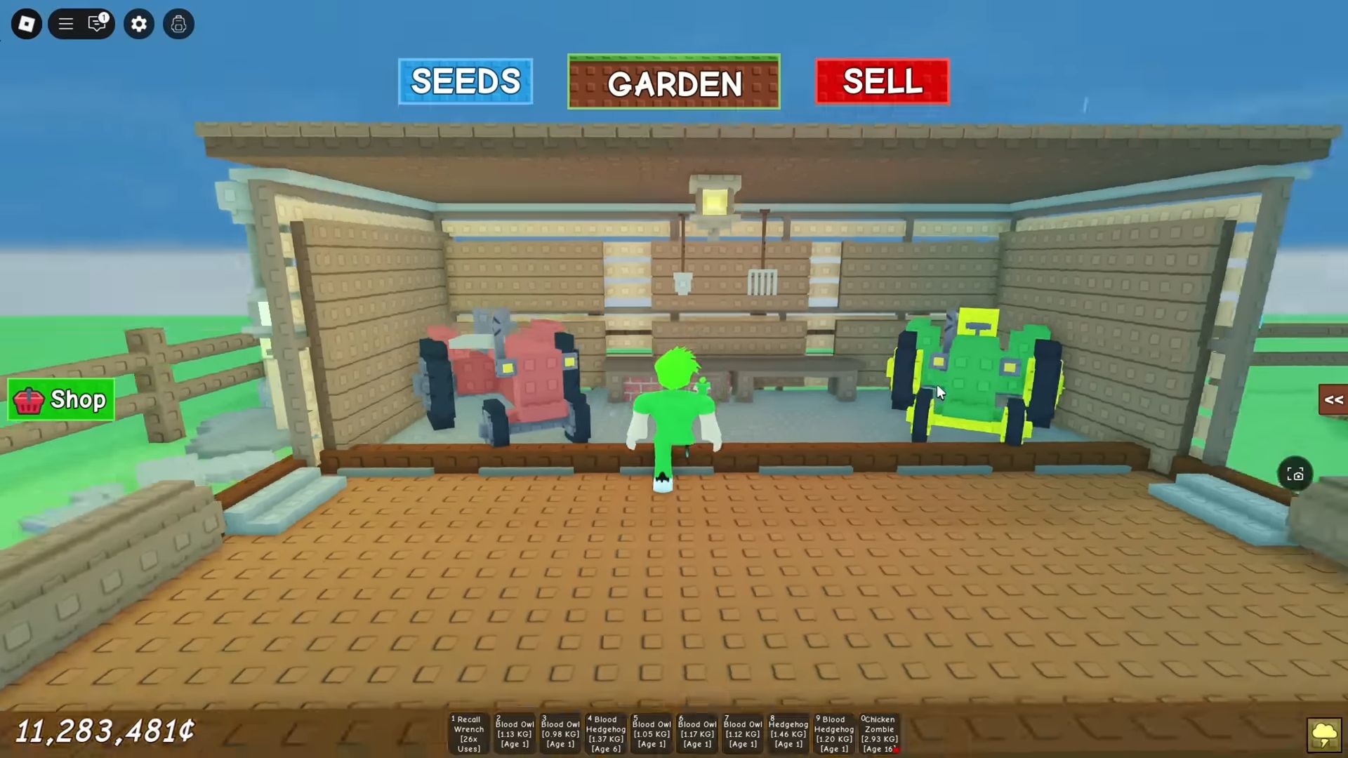 Tractors in Grow a Garden (Source: Roblox | Zelphsy/YouTube)
