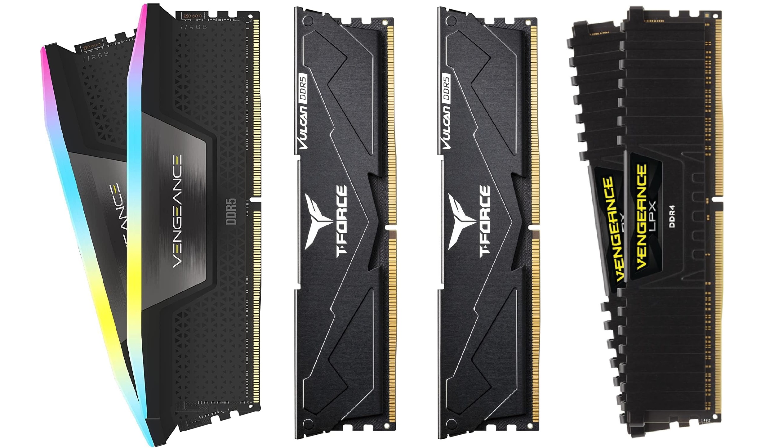 Picture of DDR5 and DDR4 RAM kits