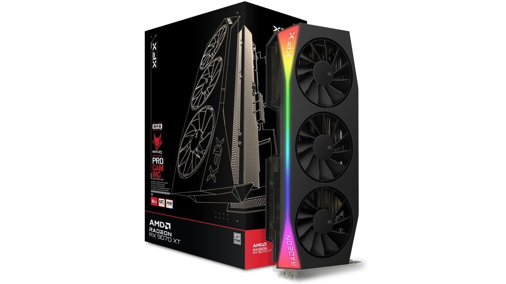 Picture of XFX Mercury AMD Radeon RX 9070XT OC Gaming Edition