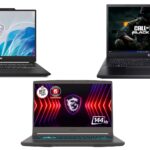 Picture of MSI Creator M14, MSI Thin 15, and Acer Nitro V