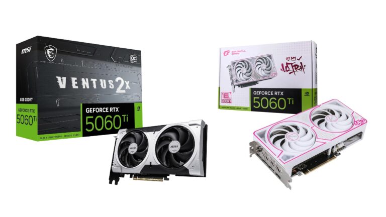 Picture of the RTX 5060 Ti models