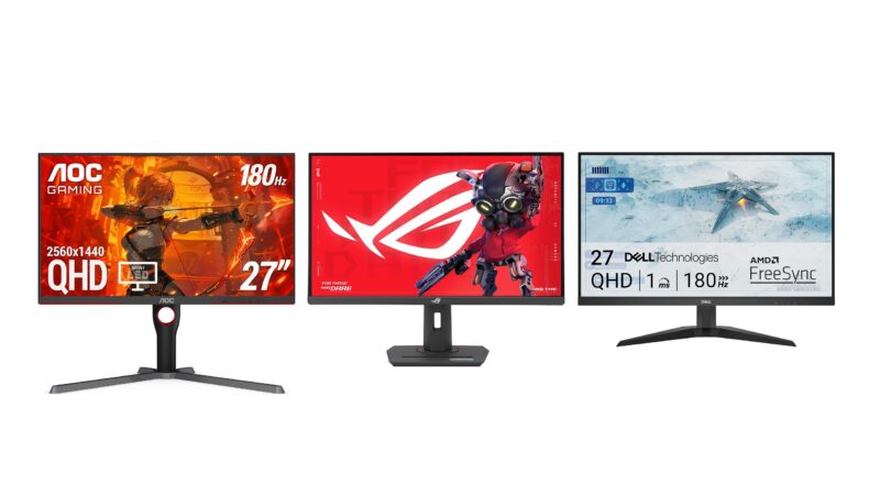 Picture of A stack of QHD monitors