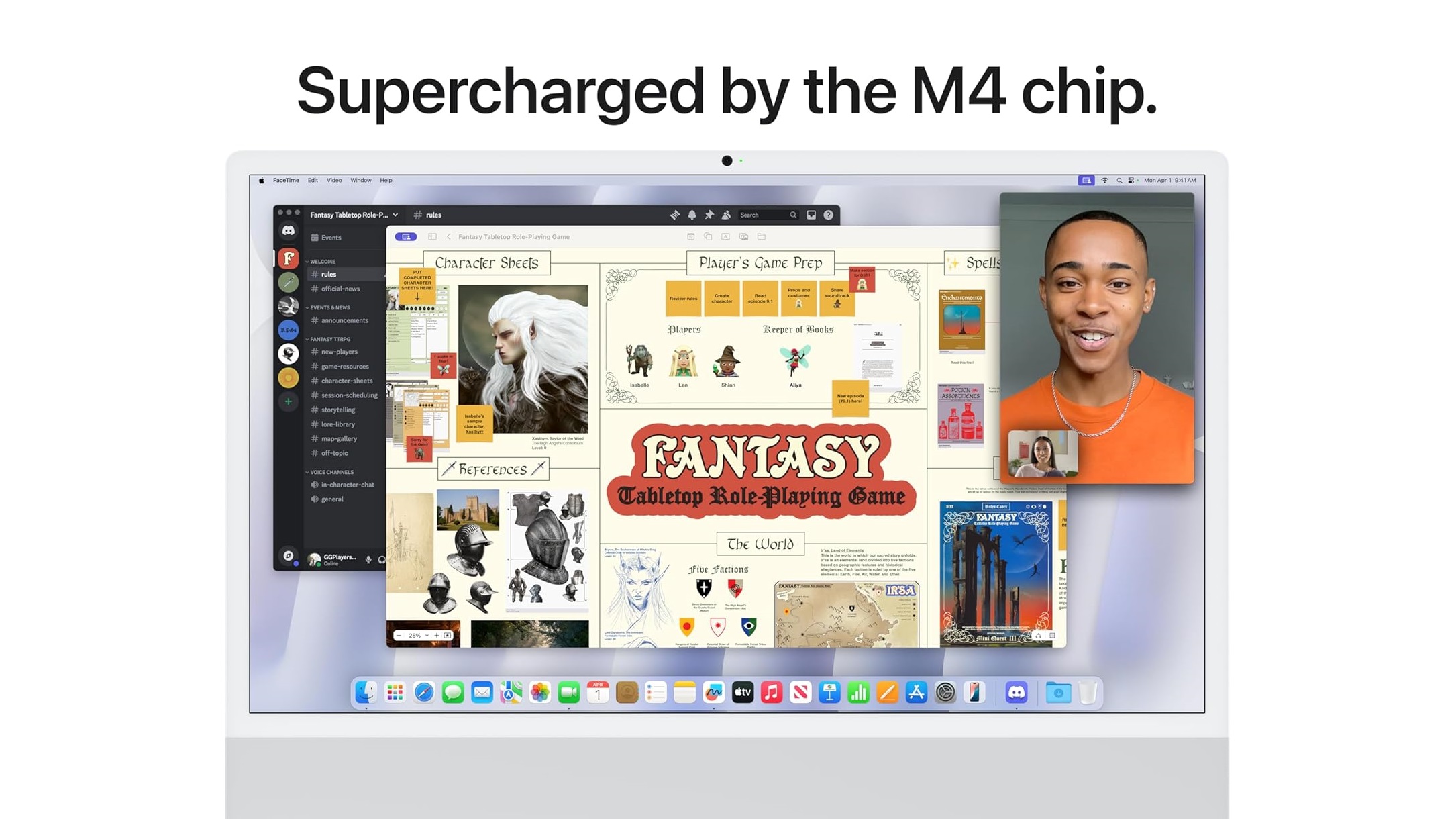Picture describes that the iMac 2024 comes with the M4 chip for better performance and stability