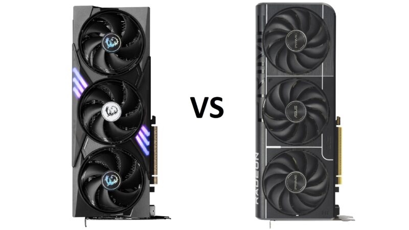 Picture of Nvidia RTX 5060 Ti vs Radeon RX 9060 XT (Image via MSI || ASUS)