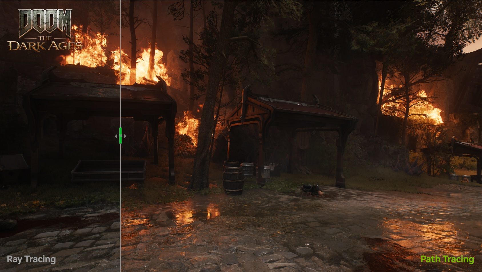 Picture describing how RTX Path Tracing can transform visual fidelity