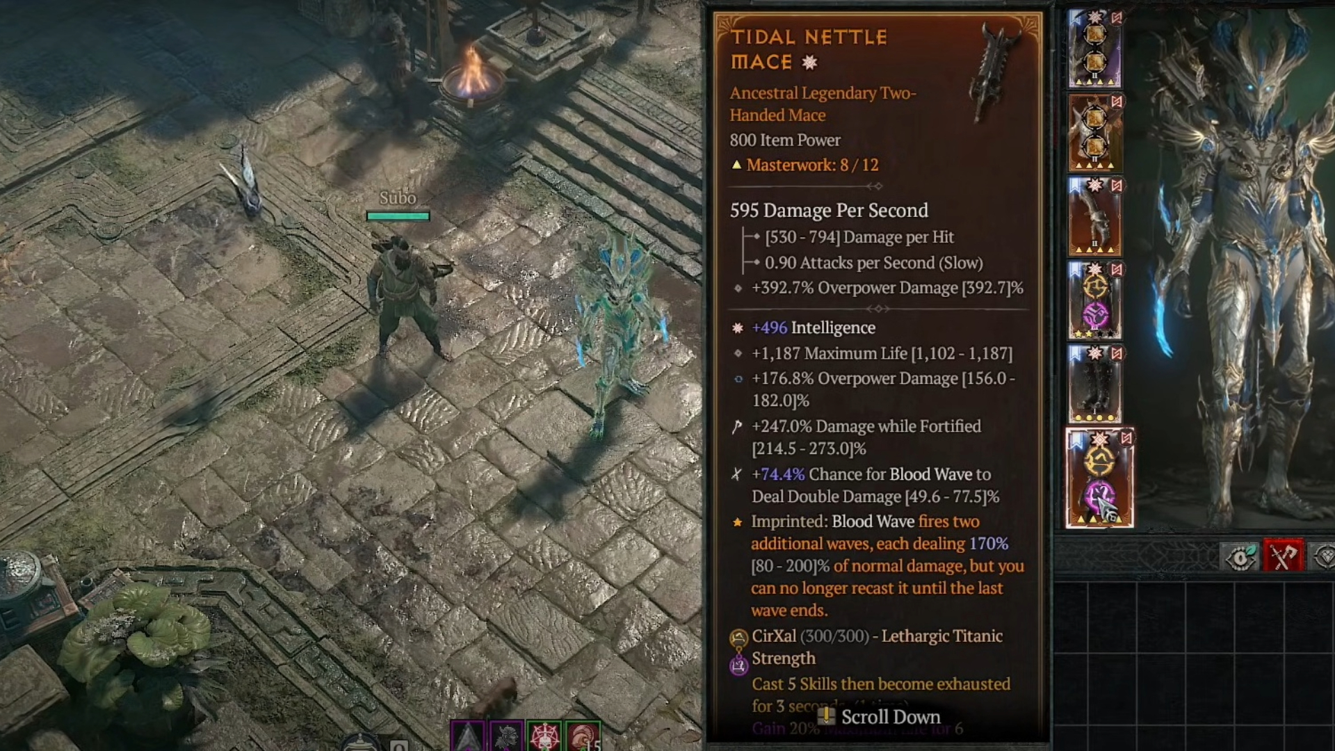 A weapon with the Tidal Aspect effect