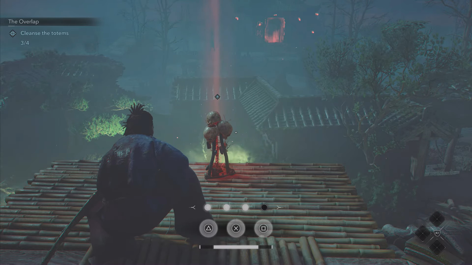 Cleanse four totems for this mission (Image via Ubisoft and @BurnTheStreets/YouTube)