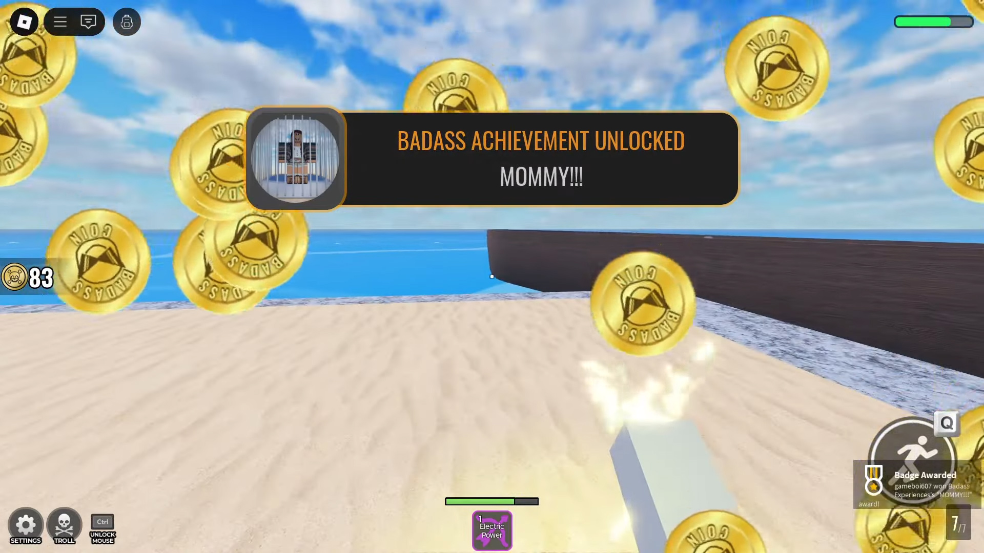 Achievement unlocked! (Image via Roblox Corporation/@GameBoi/YouTube)