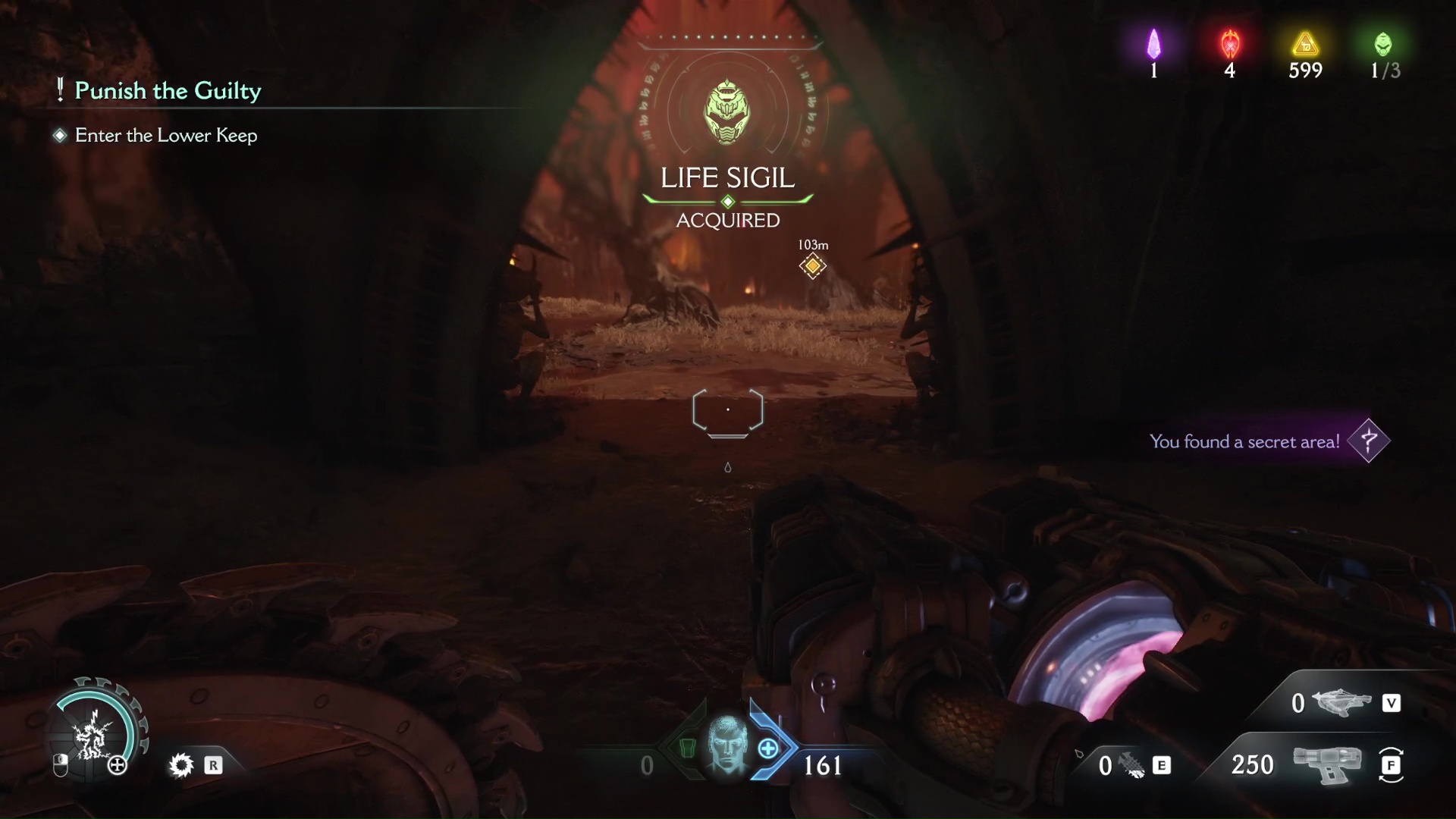 Acquiring Life Sigil in DOOM The Dark Ages.