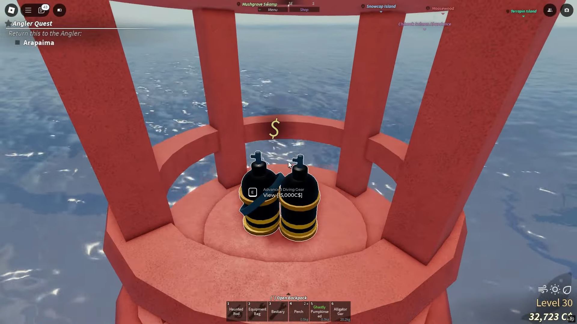 Advanced diving gear (Image via Roblox)