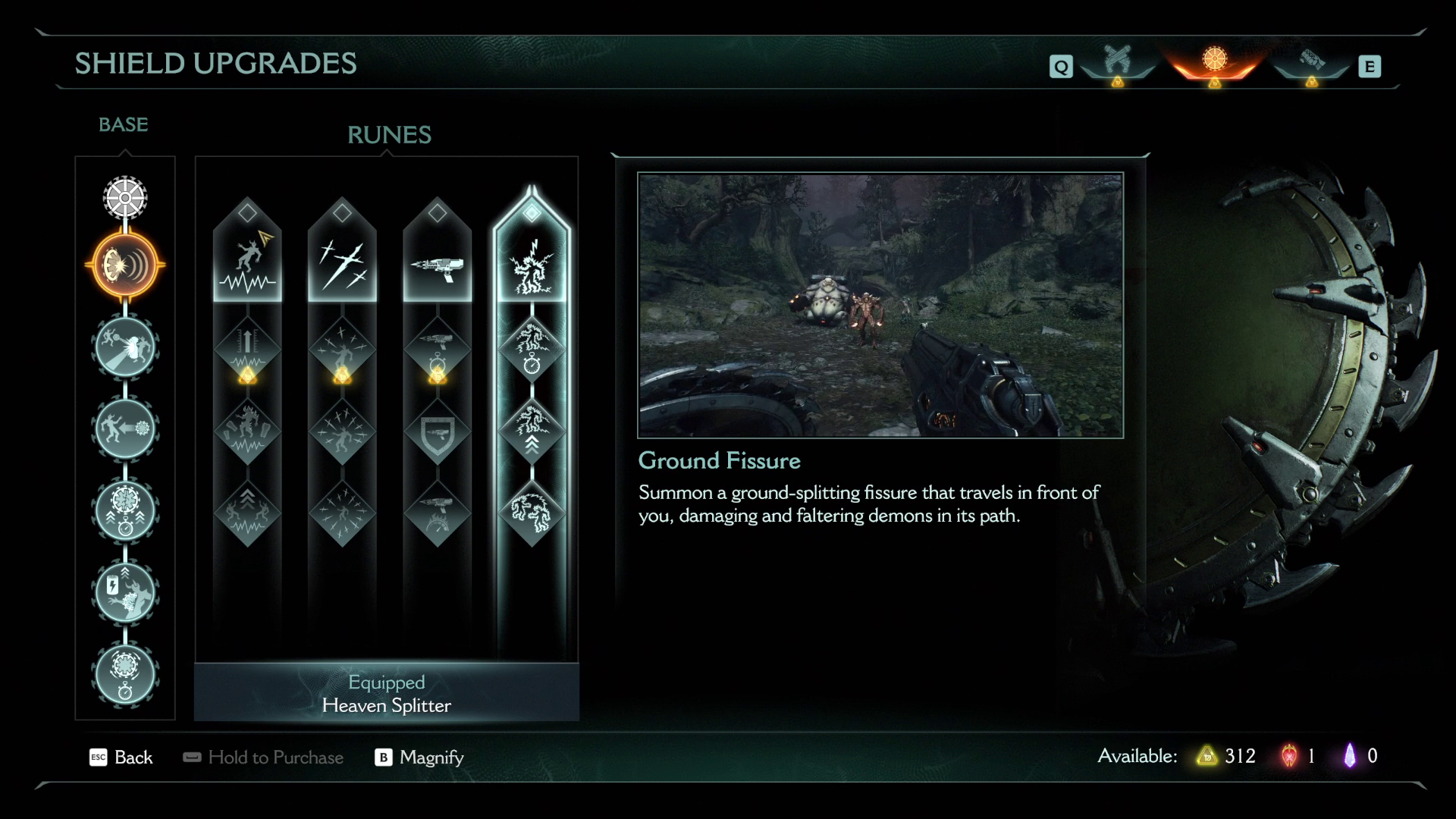 All Shield Runes in DOOM The Dark Ages.