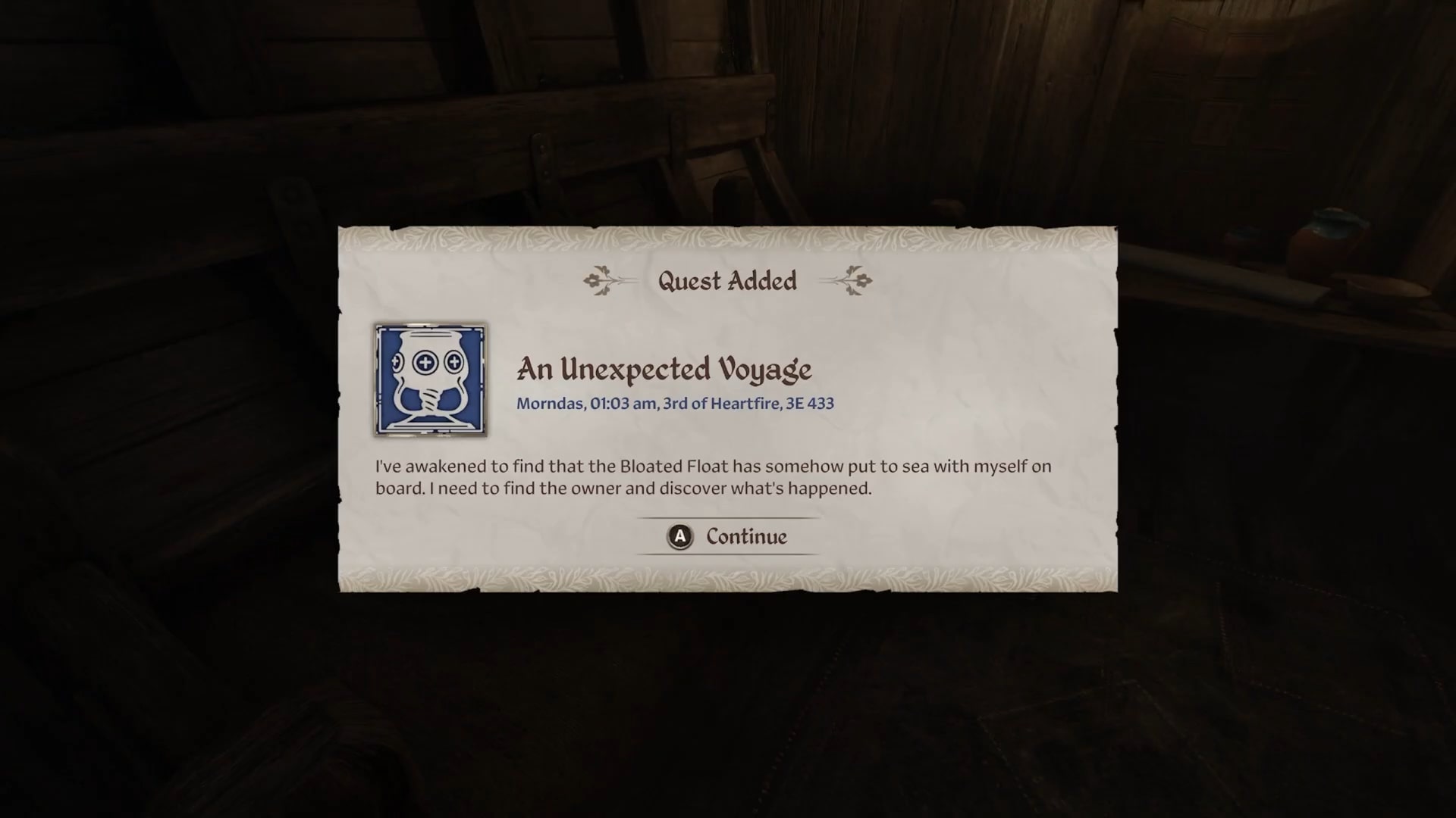 Renting a room leads to a stellar sidequest (Image via Bethesda | McCallumCade/YouTube)