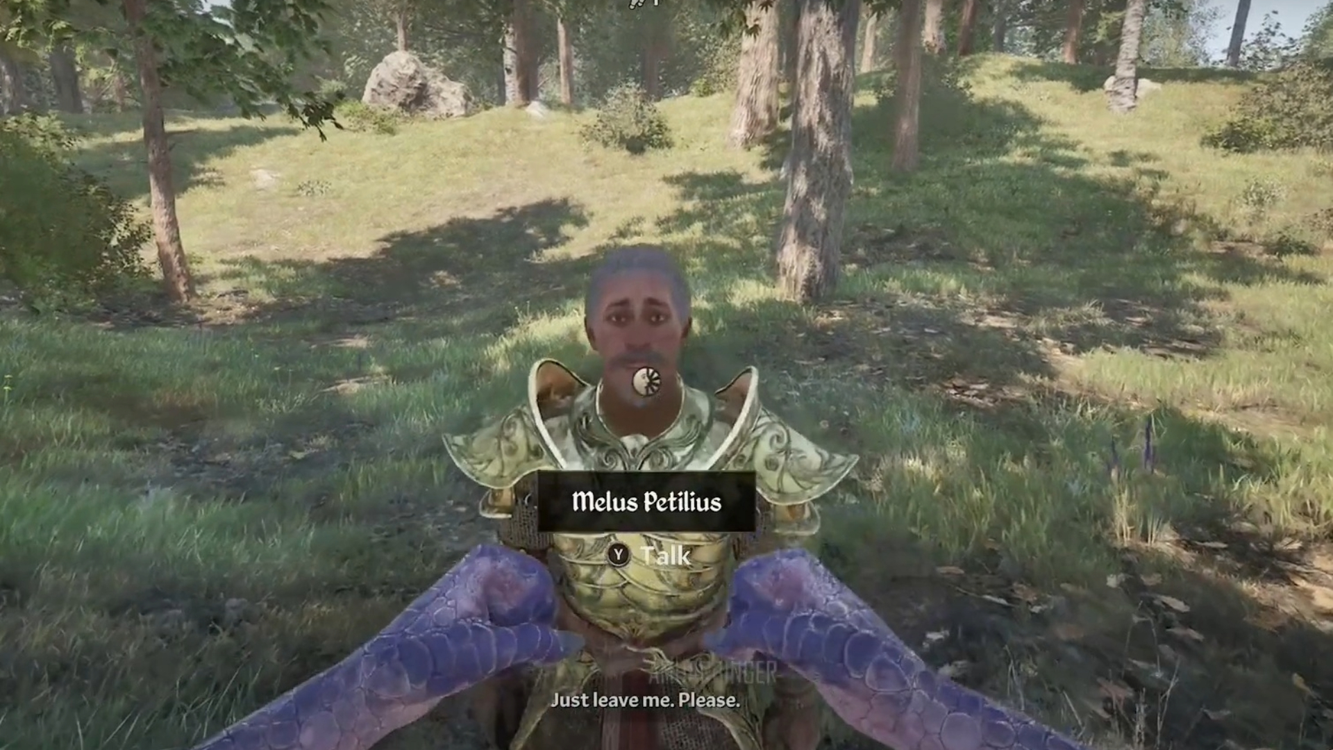 Attack Melus Petilius while he mourns his wife