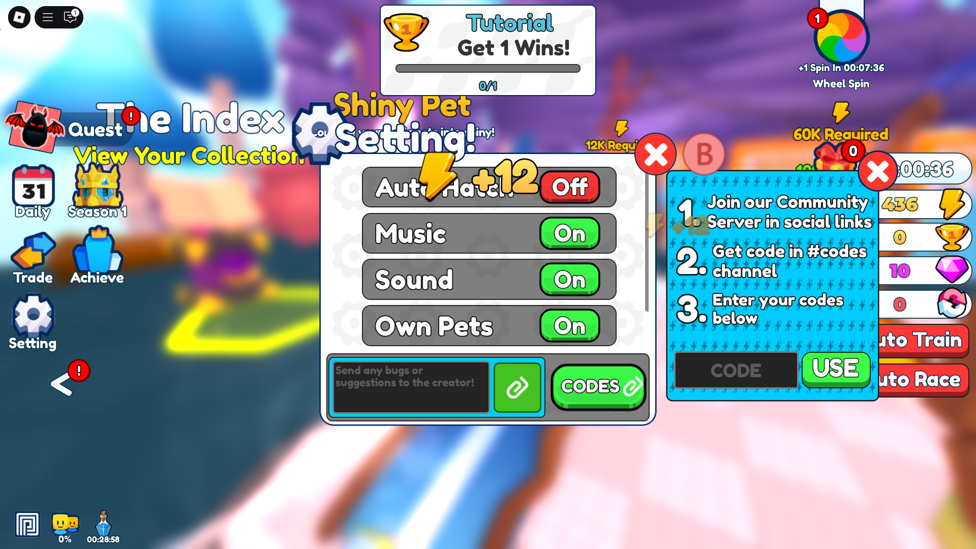 Redeem your codes here (Image via Roblox Corporation)