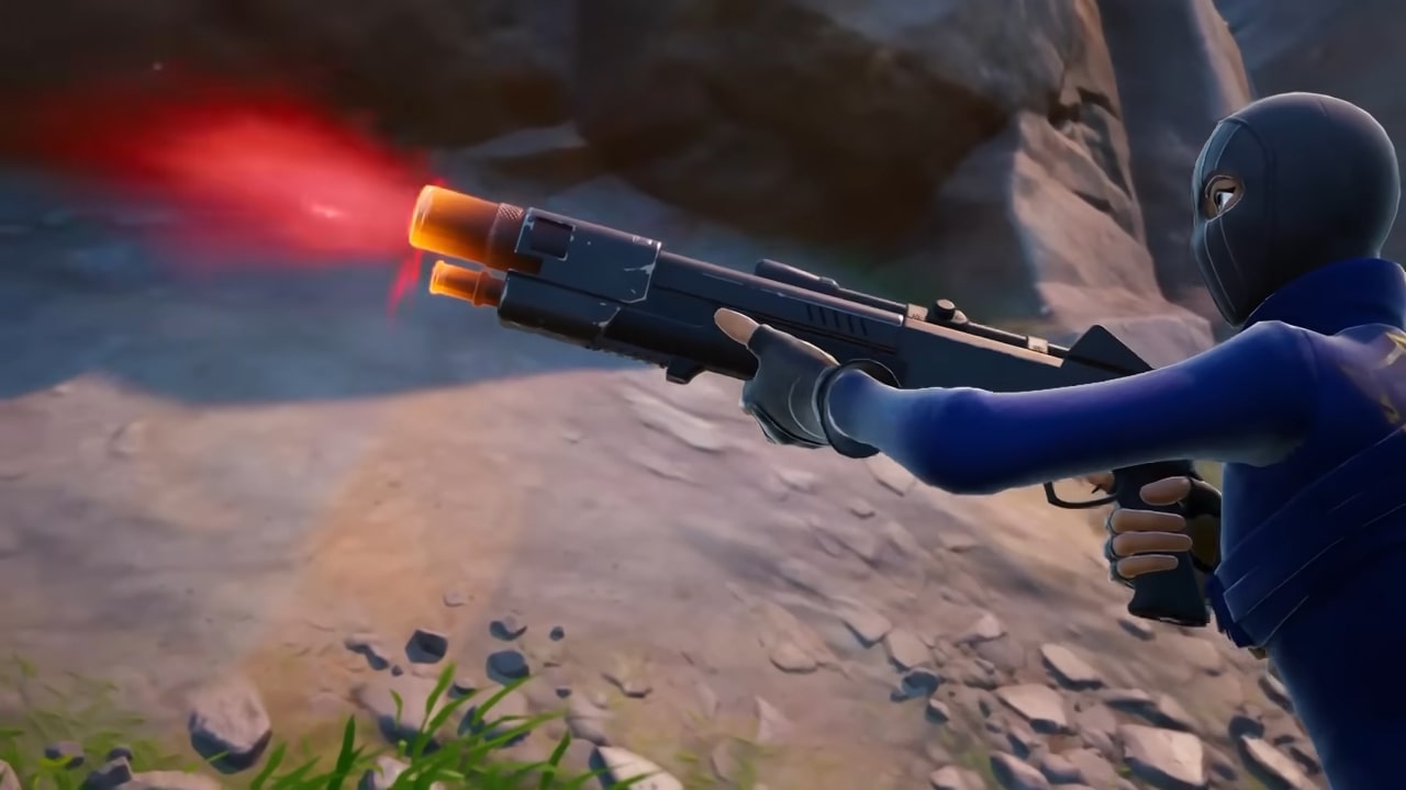 The BARM-ST12 Scatter Blaster in Fortnite Galactic Battle (Image via Epic Games | Reisshub /YouTube)