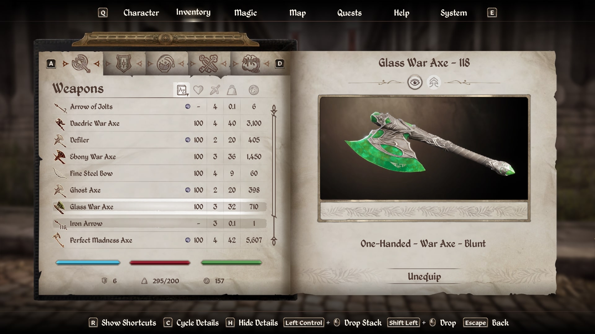 Glass War Axe (Image via Bethesda)