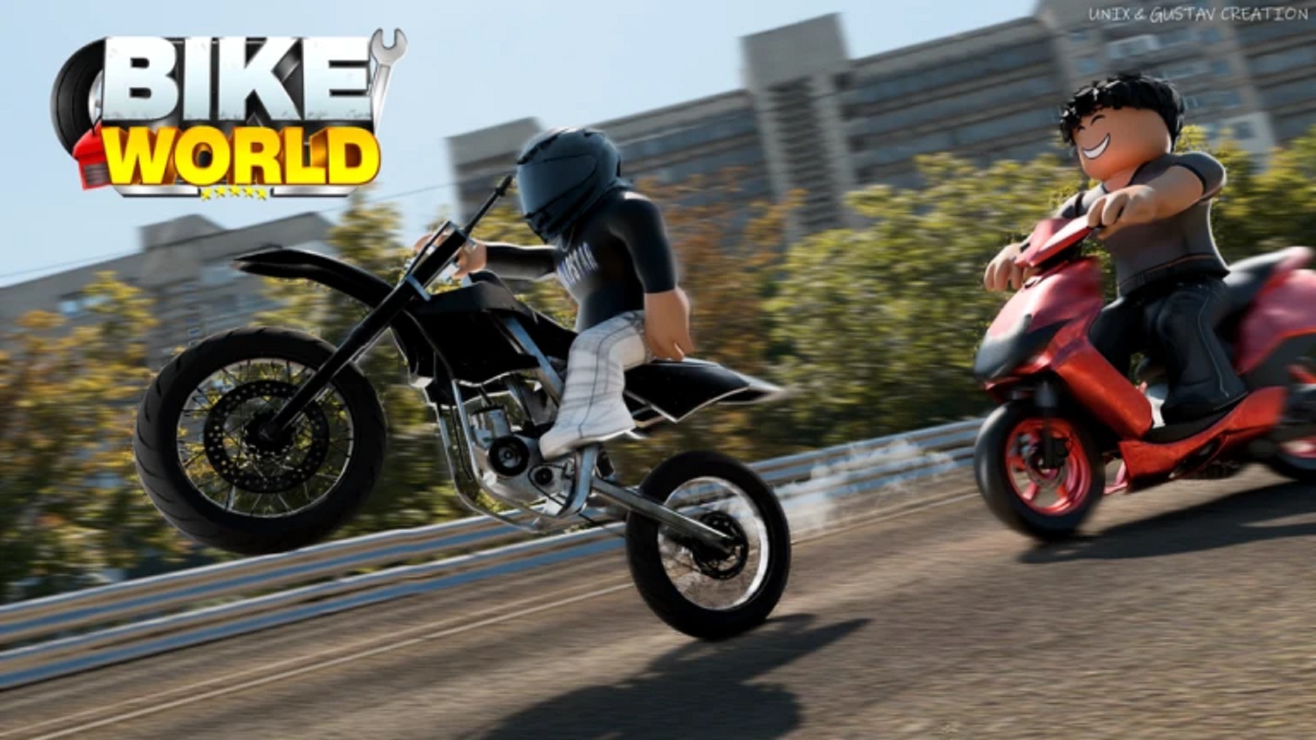 Trading in BikeWorld (Image via Roblox)