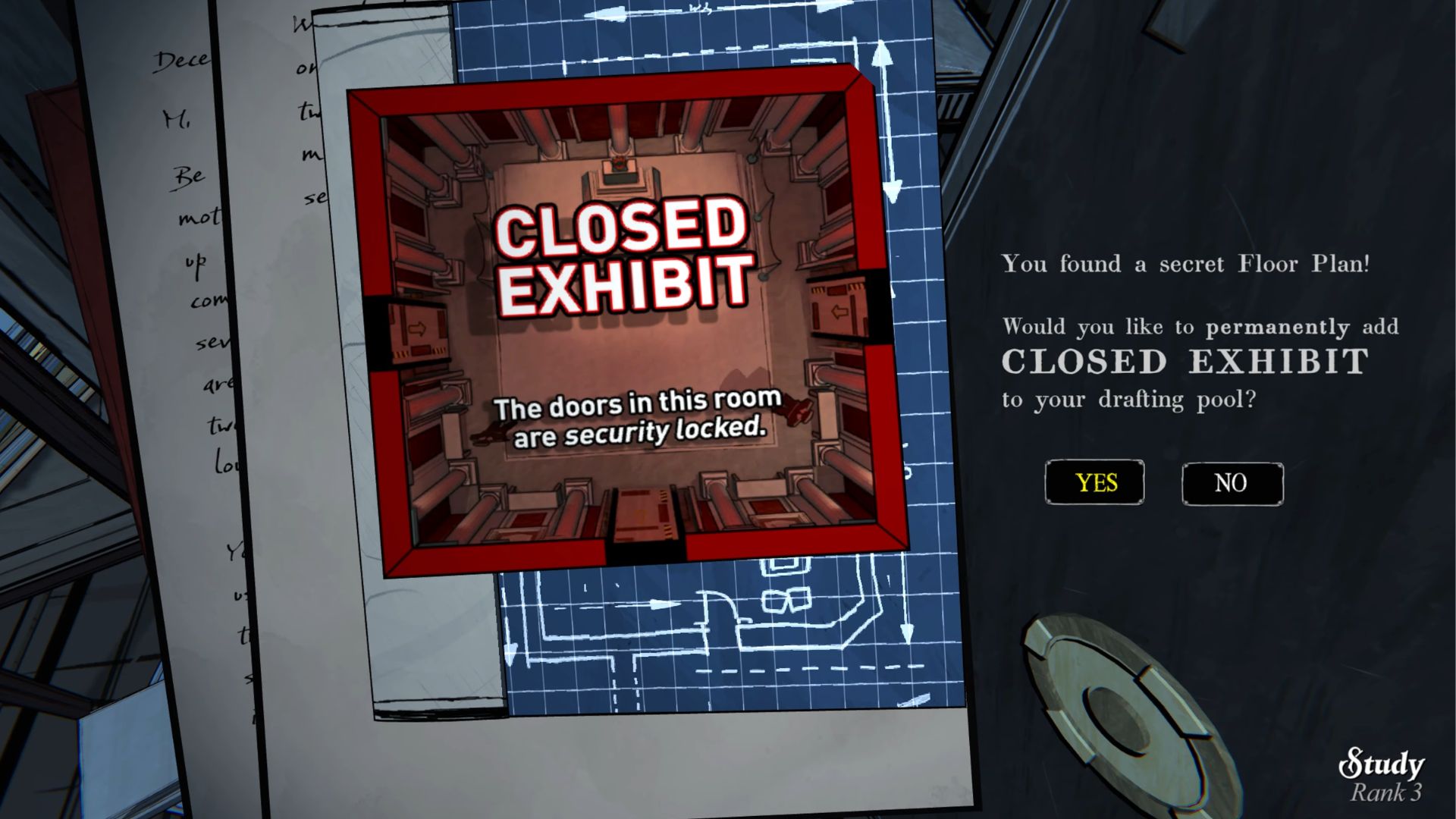 The Closed Exhibit floorplan