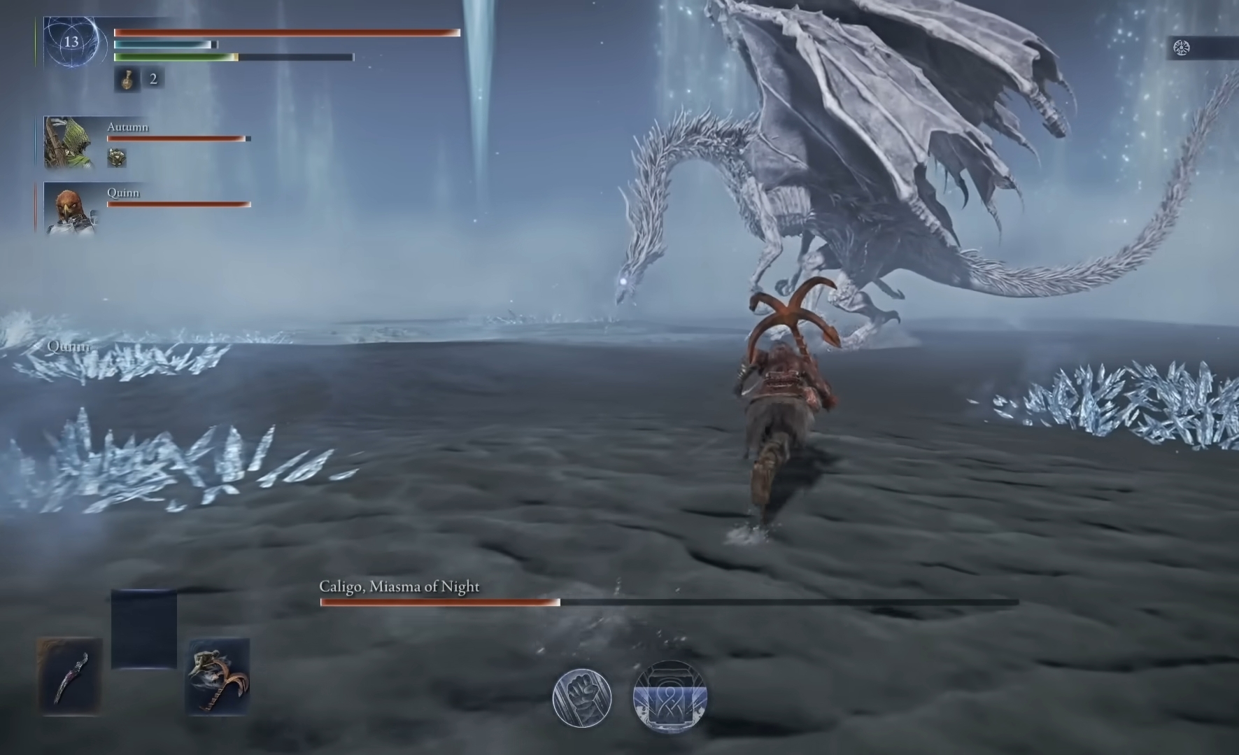 Caligo is an ice dragon boss