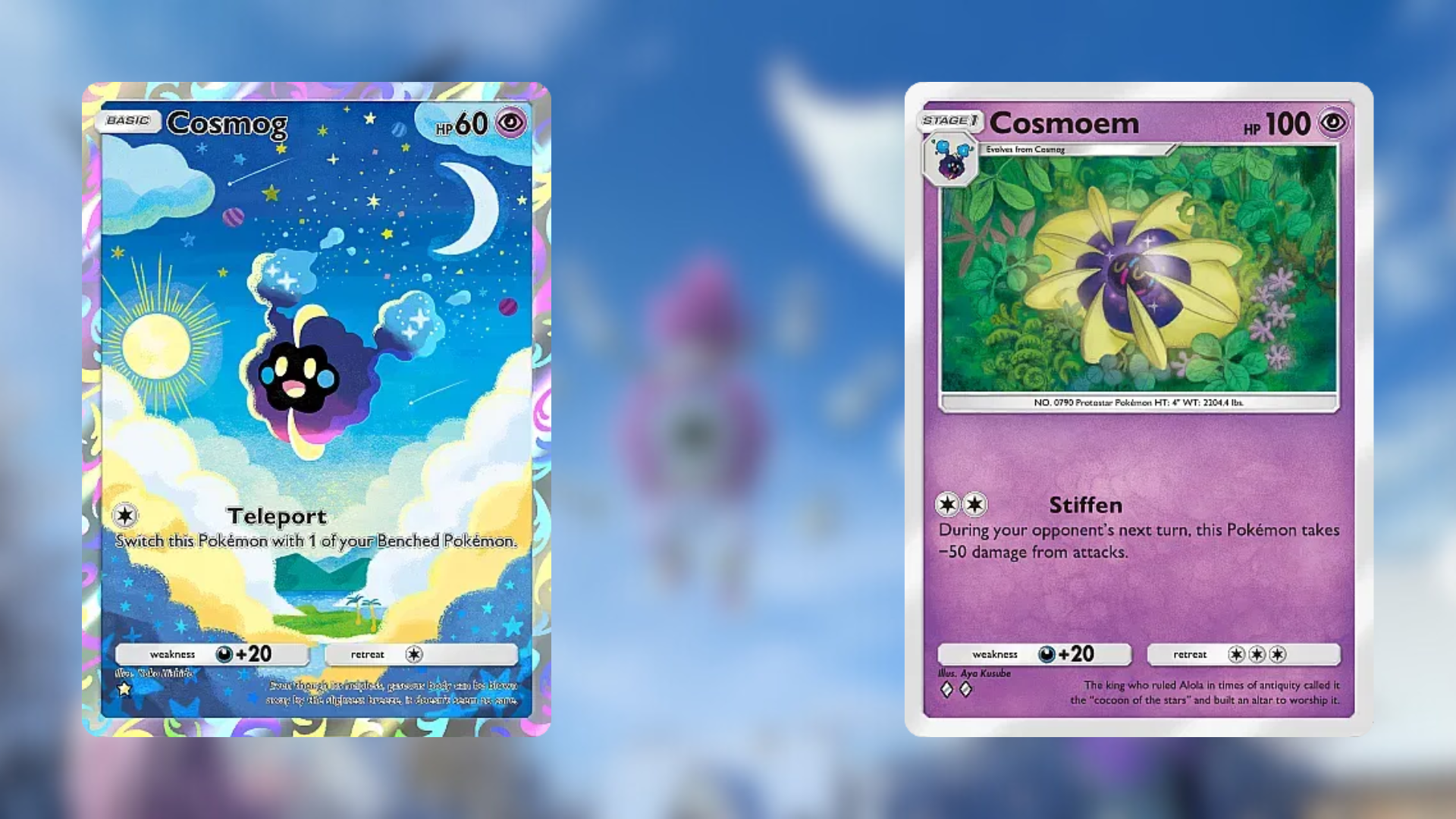 Cosmog and Cosmoem (Image via The Pokemon Company)