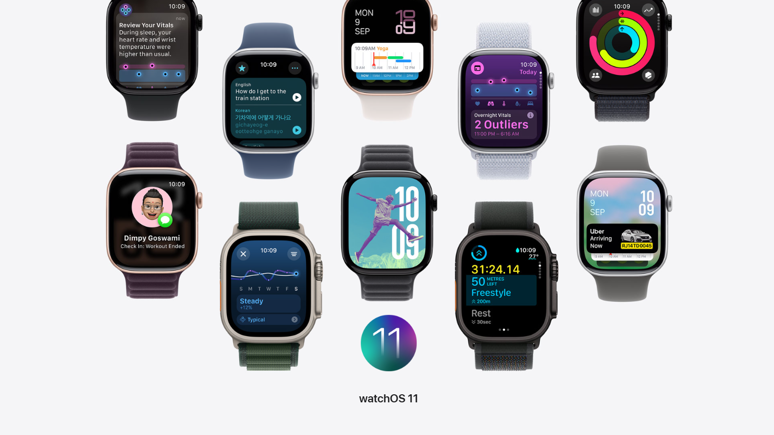 Picture of the watchOS 11 UI