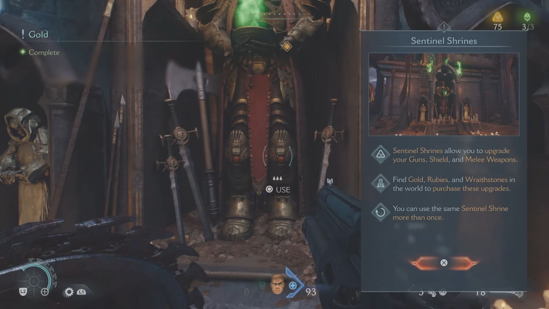Currencies are used to purchase upgrades in Sentinel Shrines