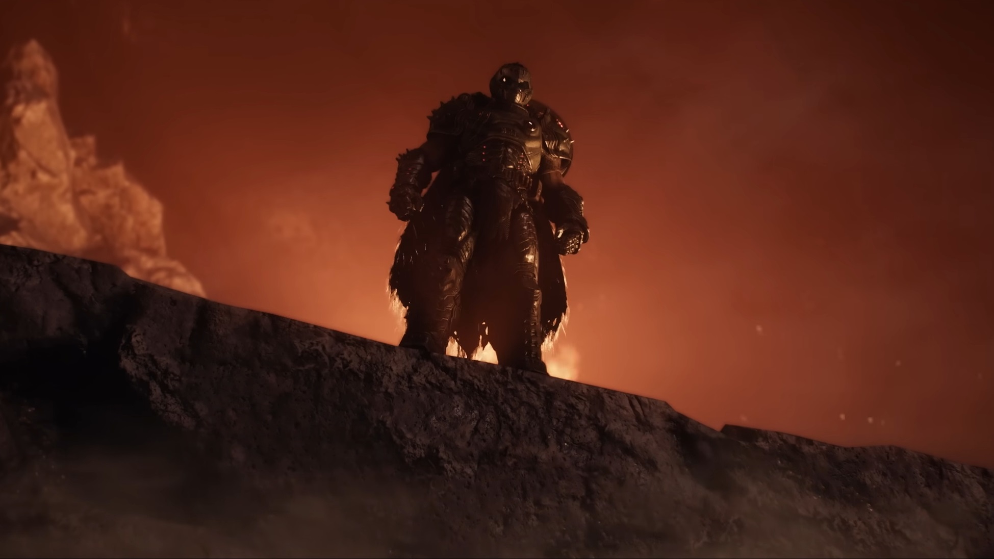 Picture of Doom Slayer looking down menacingly