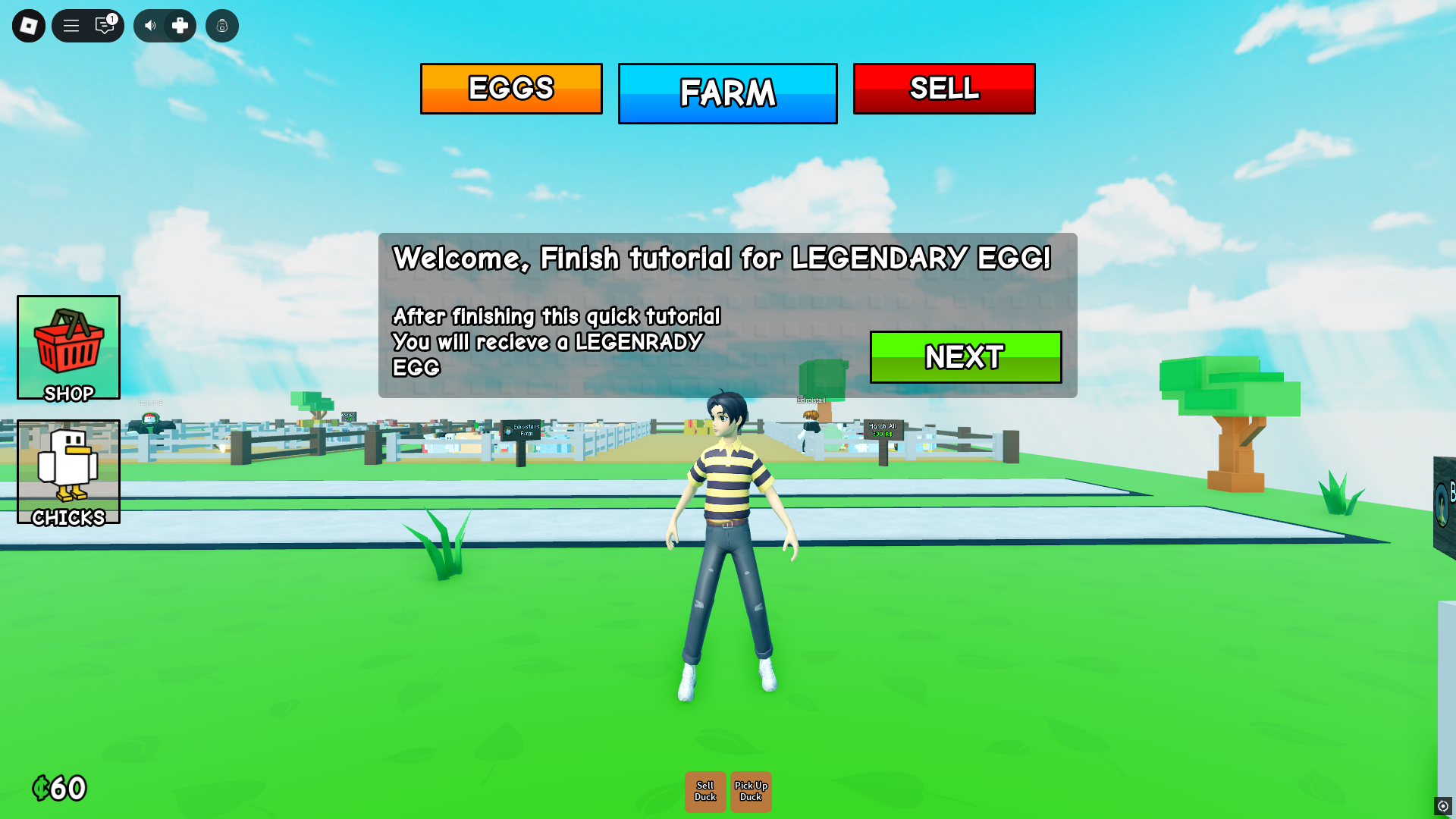 Tutorial - Hatch a Duck (Image via Roblox)