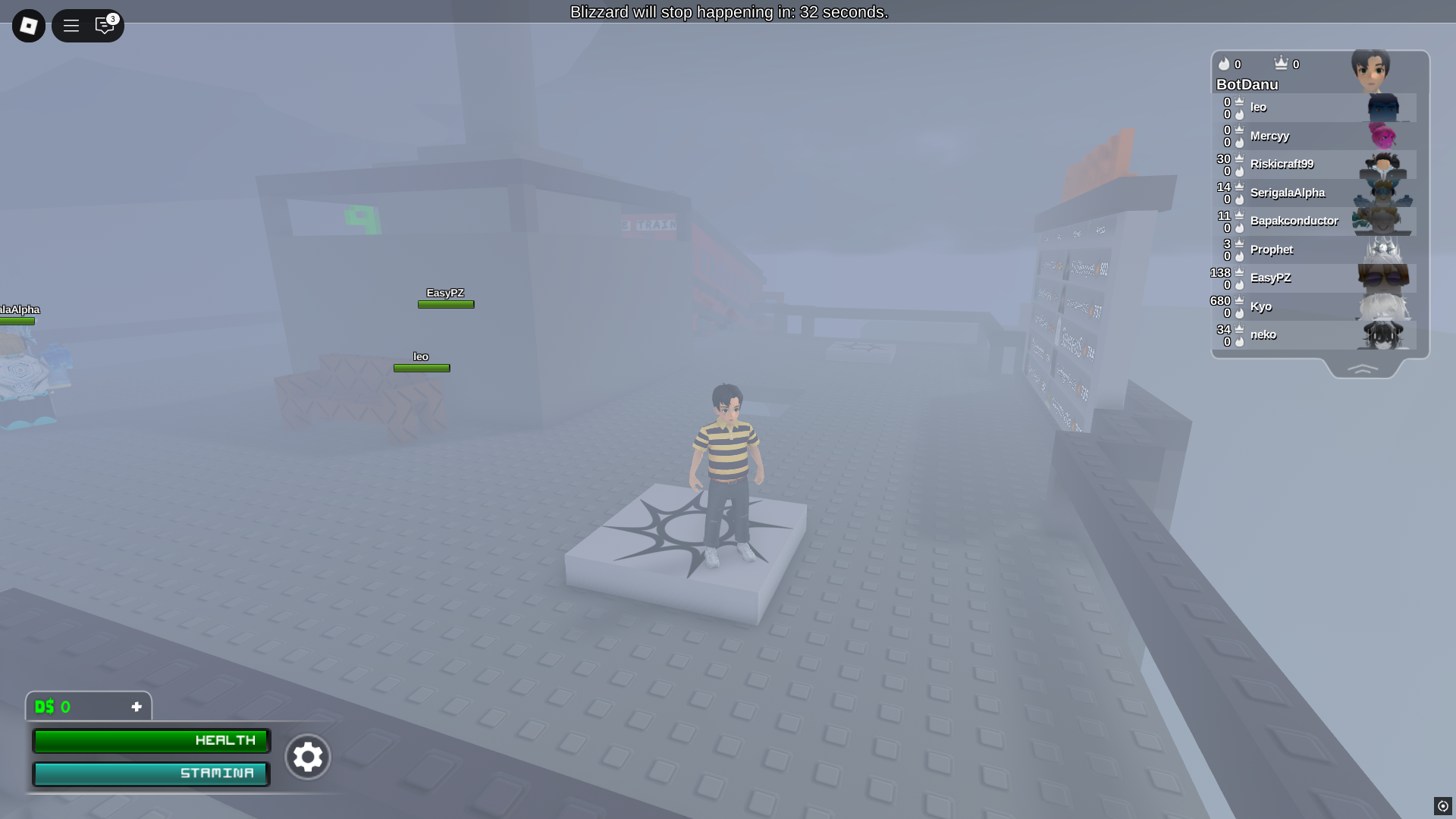 Blizzard in Something Evil Will Happen (Image via Roblox Corporation)