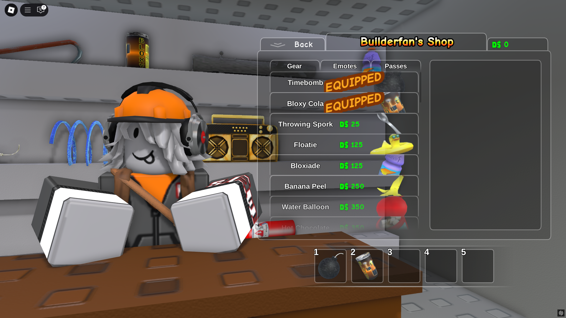 In-game shop (Image via Roblox Corporation)